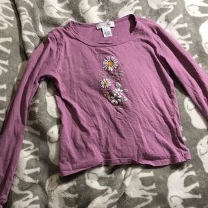Purple shirt with flowers